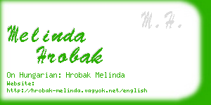 melinda hrobak business card